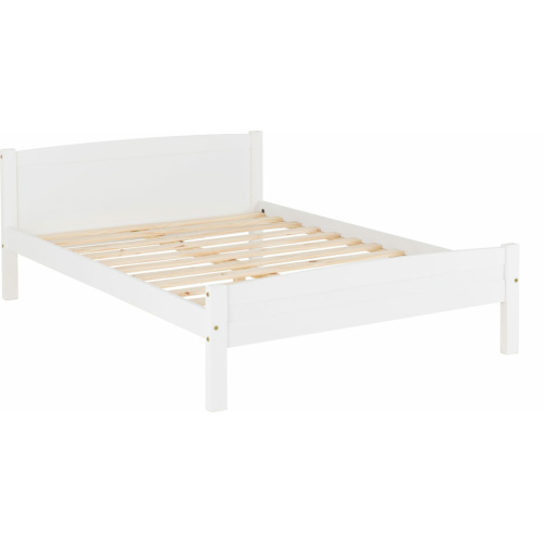 Amber 4ft6 White Bed