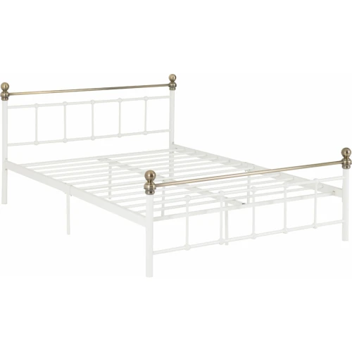 Marlborough White Antique Brass 4ft6 Bed