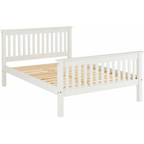 Monaco 4' White Bed High Foot End