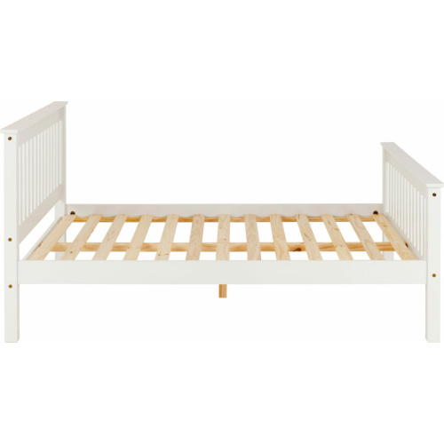Monaco 4ft6 White Bed High Foot End