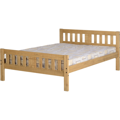 Rio 4'6 Distressed Waxed Pine Bed