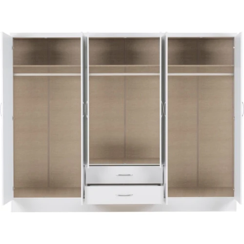 Nevada 6 Door Wardrobe White