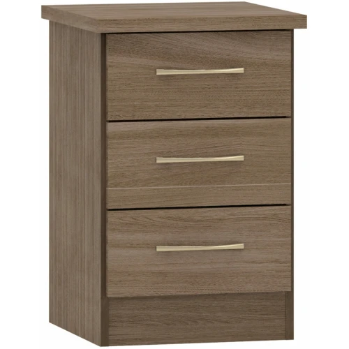 Nevada 3 Drawer Bedside Cabinet Rustic