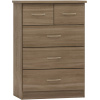 Nevada Rustic Oak 3 Plus 2 Drawer Chest of Drawers