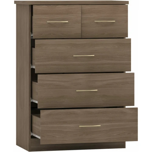 Nevada Rustic Oak 3 Plus 2 Drawer Chest of Drawers