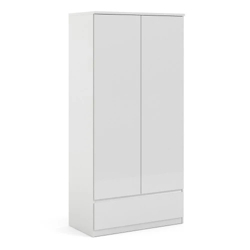 Caia White Gloss 2 Door Wardrobe