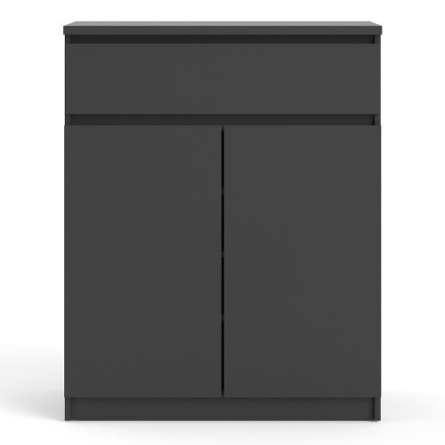 70271075gm Caia Sideboard 1 Drawer 2 Doors in Black Matt - IW Furniture