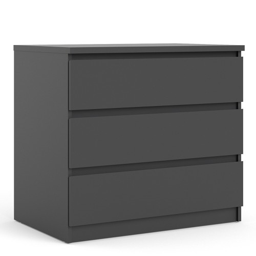 70271076gm Caia Chest of 3Drawers in Black Matt - IW Furniture