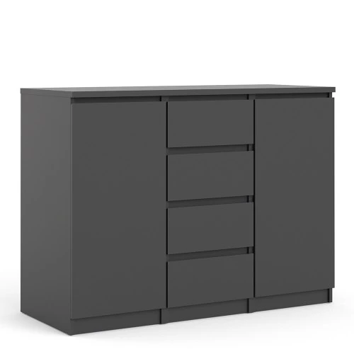 Caia Sideboard 4 Drawers 2 Doors in Black