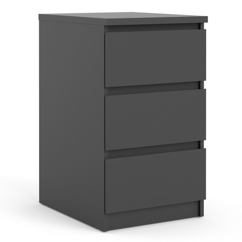 Caia Bedside 3 Drawers in Black