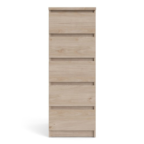 70276233hl Caia Narrow Chest of 5 Drawers in Jackson Hickory - IW Furniture