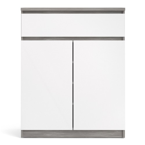 70276234gxuu Caia Sideboard 1 Drawer 2 Doors in Concrete and White High Gloss - IWFurniture