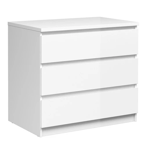 Caia White Gloss Chest of 3 Drawers