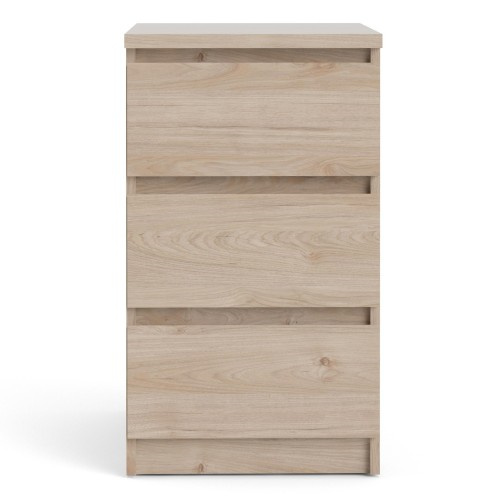 70276237hl Caia Bedside 3 Drawers in Jackson Hickory - IW Furniture