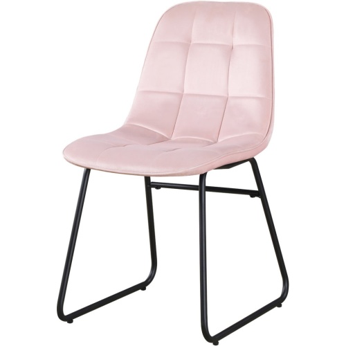 Lukas Chair Baby Pink Velvet - IW Furniture