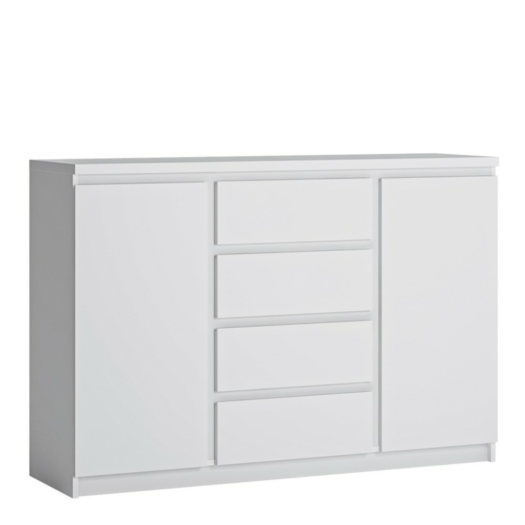 Ribo 2 door 4 drawer sideboard White