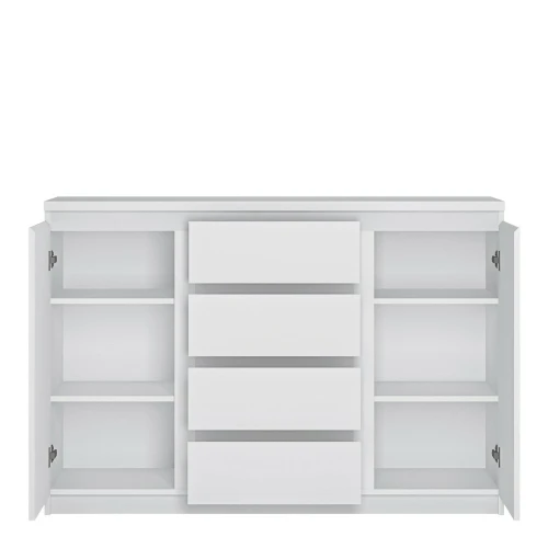 Ribo 2 door 4 drawer sideboard White