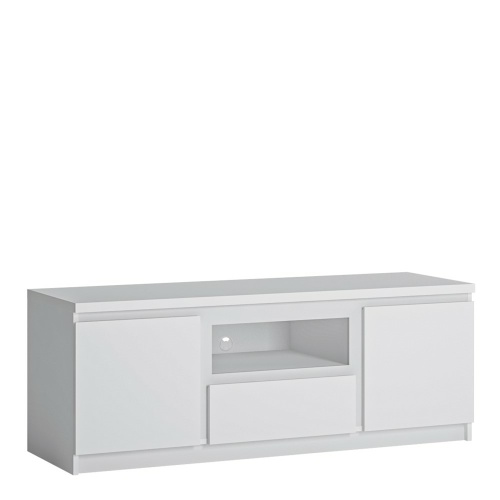 Ribo 2 door 1 drawer TV cabinet White