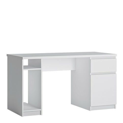 Ribo 1 door drawer twin desk White