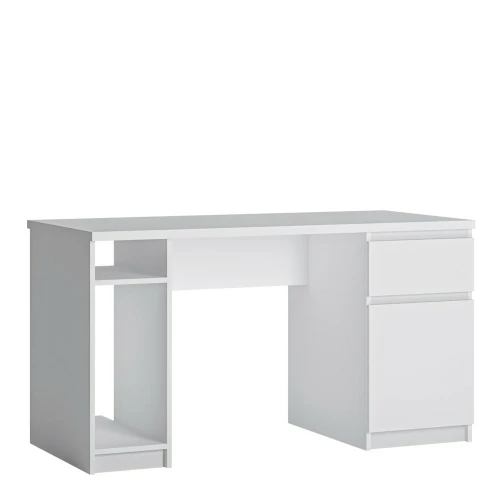 Ribo 1 door drawer twin desk White