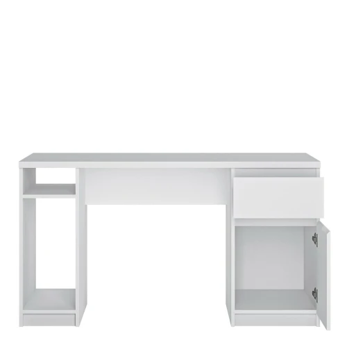 Ribo 1 door drawer twin desk White