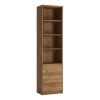 Ribo Tall narrow 3 drawer bookcase Golden Oak