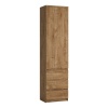 Ribo Tall narrow 3 drawer cupboard Golden Oak