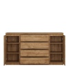 Ribo 2 door 4 drawer wide sideboard Golden Oak