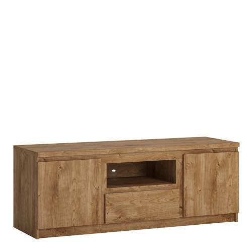 Ribo 2 door 1 drawer TV cabinet Golden Oak