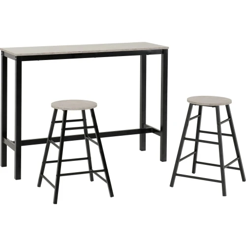 ATHENS BREAKFAST BAR SET - CONCRETE EFFECT 2021 400-401-193