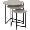 ATHENS ROUND 3PC NEST OF TABLES - CONCRETE EFFECT 2021 300-303-036