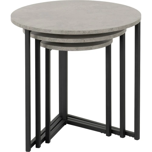 ATHENS ROUND 3PC NEST OF TABLES - CONCRETE EFFECT 2021 300-303-036