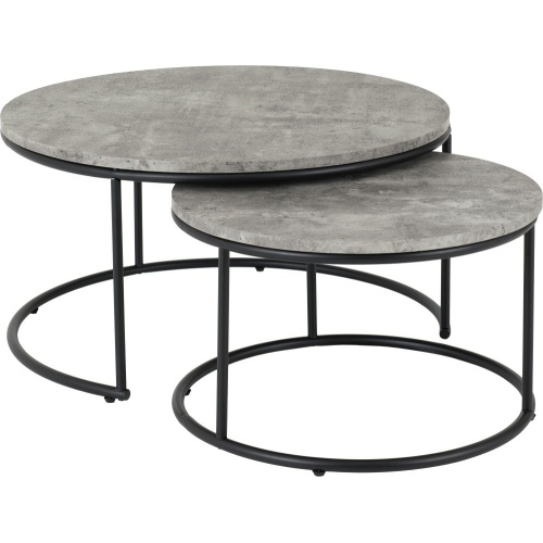 Athens Round Coffee Table Set Concrete