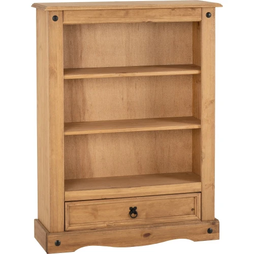 Corona Pine 1 Drawer Bookcase