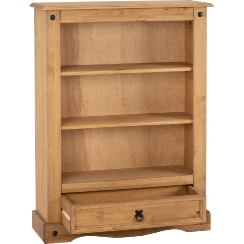 Corona Pine 1 Drawer Bookcase