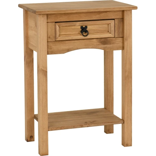 Corona Pine 1 Drawer Console Table with Shelf