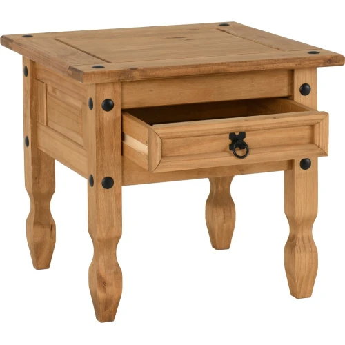 Corona Pine 1 Drawer Lamp Table