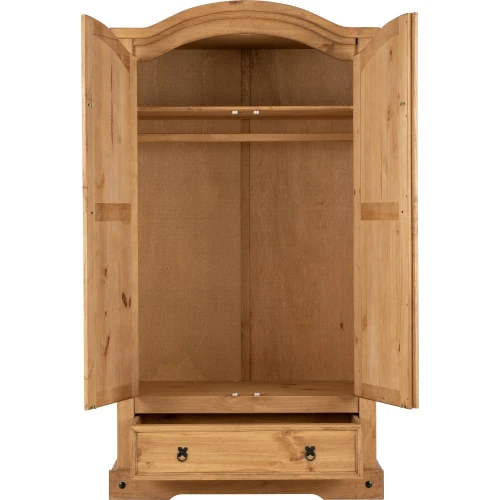 Corona Pine 2 Door 1 Drawer Wardrobe