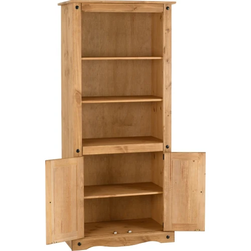 Corona Pine 2 Door Display Unit Bookcase