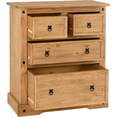 Corona Pine 2+2 Drawer Chest