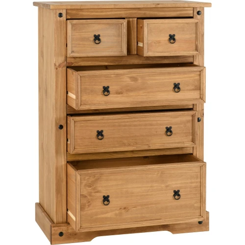 Corona Pine 3+2 Drawer Chest