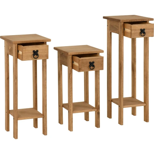 Corona Pine Plant Stands Set of 3