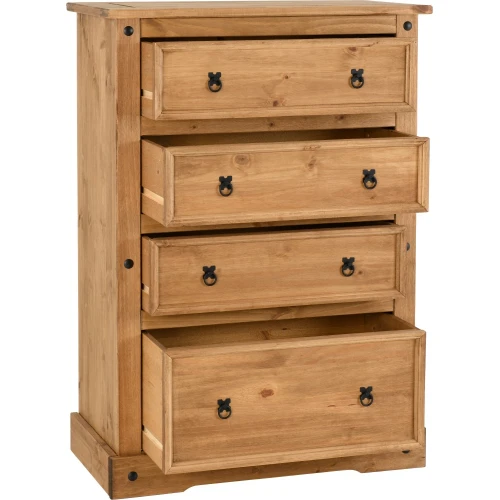 Corona Pine 4 Drawer Chest