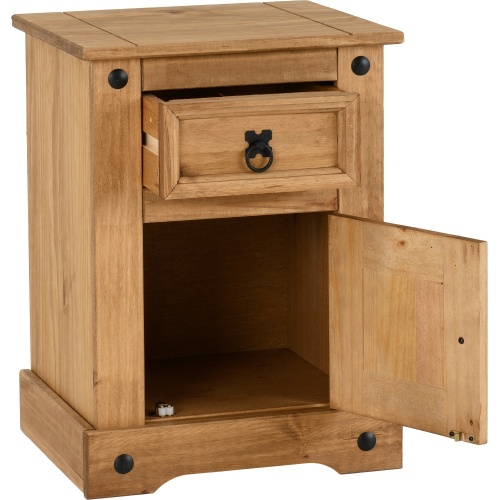 Corona Pine Petite Bedside Cabinet