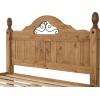 Corona Pine Scroll 4ft6 Bed High Foot End