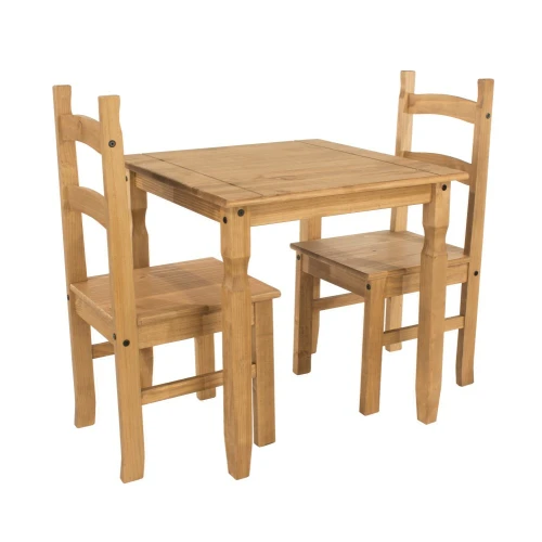Corona premium square dining table Plus 2 chairs
