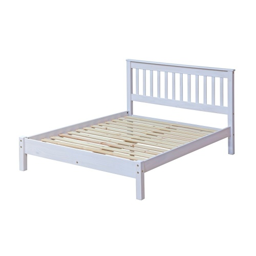Corona Washed White 4'6 Low end White Bed