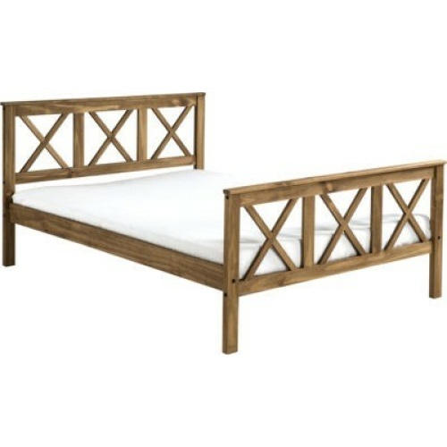 Salvador 4ft6 Waxed Pine Bed High Foot End
