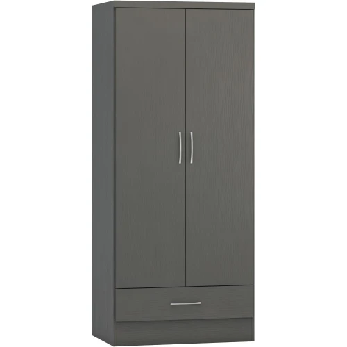 Nevada 2 Door 1 Drawer Wardrobe 3D