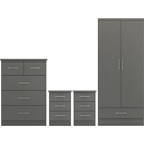 Nevada 2 Door Wardrobe Bedroom Set 3D